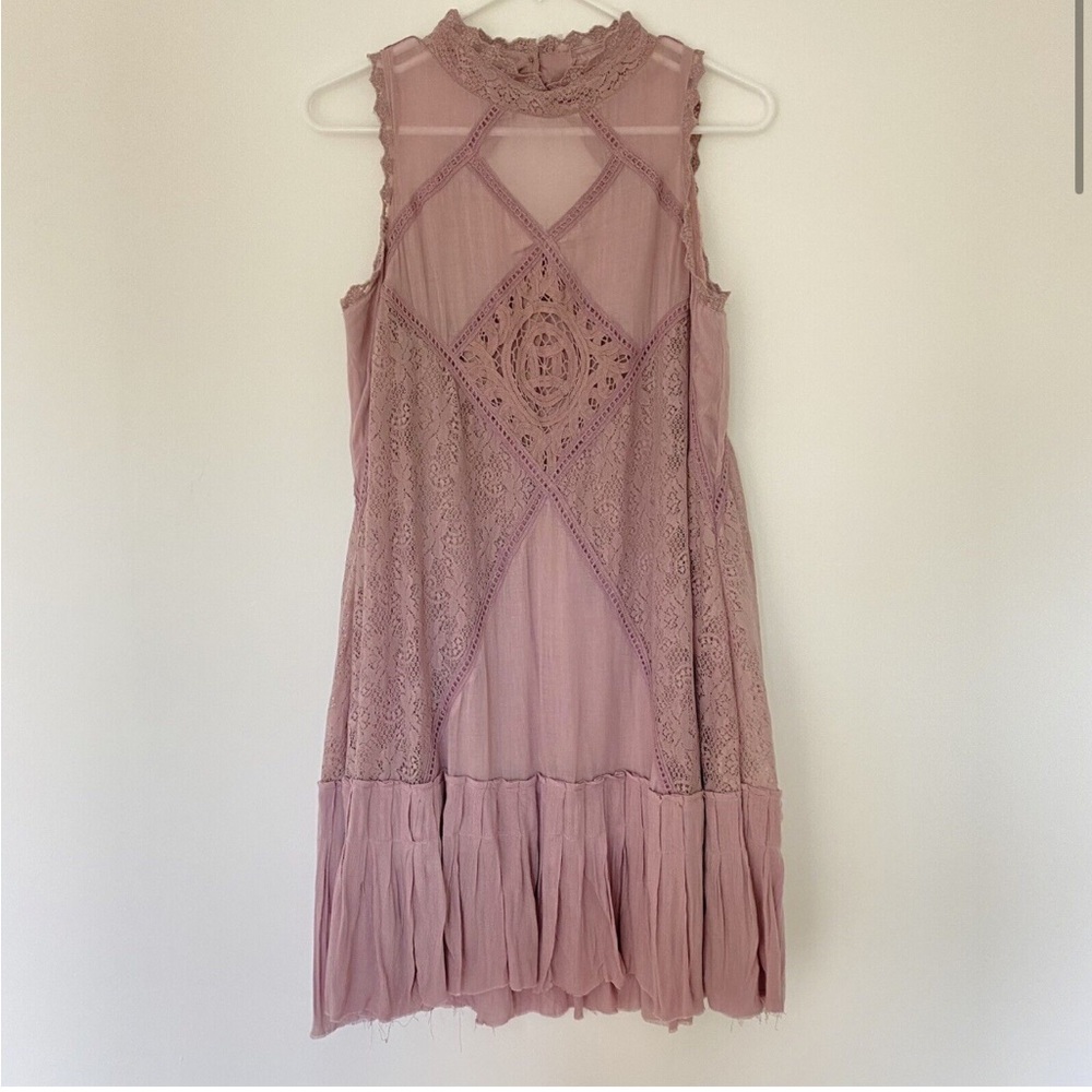 Free People Angel Lace Boho Dress in Purple Elderberry Women’s
